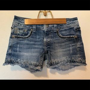 Miss Me jeweled jean shorts